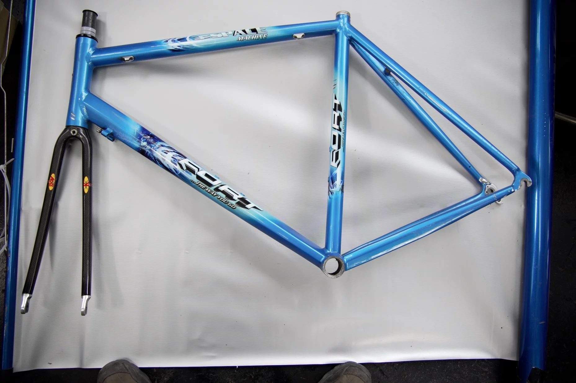 rennrad alu rahmen mit carbongabel