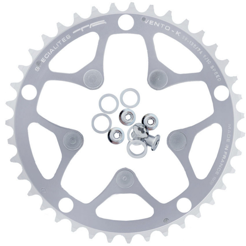 kettenblatt ta specialites umrüst set mit schrauben von 2-f auf 3-f 130/74mm shimano doppel oder triple ( 4-kant ) /ta carmina /shimano fc 6703